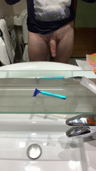 In the bathroom