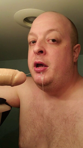 Deep throat dildo face fuck