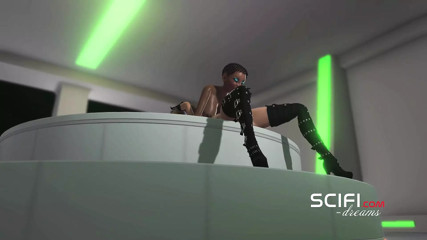 Horny girl wishes to be fucked hard by 3d sexy shemale in the space station