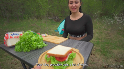 Hungry Stranger Provides His Dick in Exchange for a Sandwich - POV