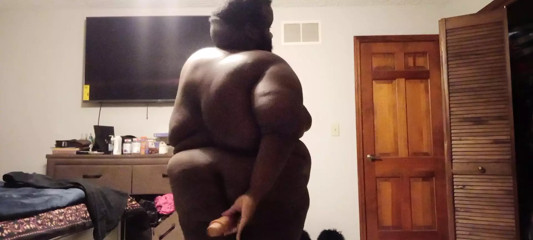 Round Two of Playing with Dildo in Bedroom while Home Alone