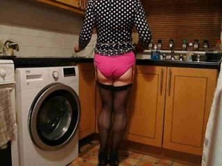 Pink nylon panties