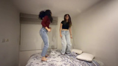 We Had Fun Playing in Bed to Jump