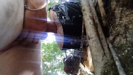 Me fucking my toy outdoors..