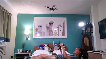 Using a drone to jerk off