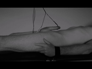 bound and milked to handsfree orgasm. e-stim cumshot edging
