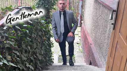 Sissy Gentleman Plays with His Male-pussy While Wearing Lingerie Under the Suit
