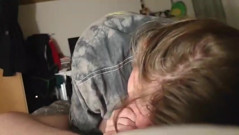 German teen rides on cock