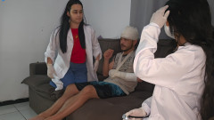Brazilian nurses care for a patient