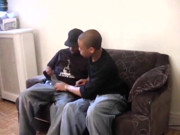Horny stud licks black dude's ass before banging