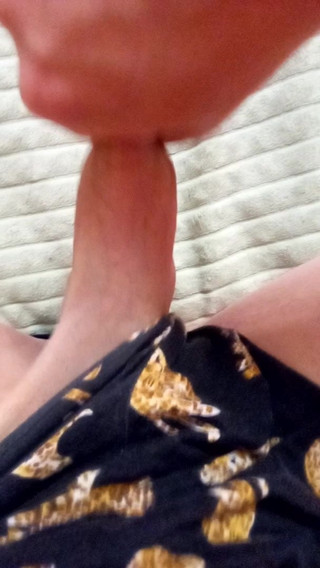 young guy tortures his dick