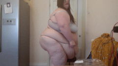 SSBBw tries on G strings shows off fat body