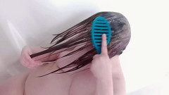 Shower Hair Brushing
