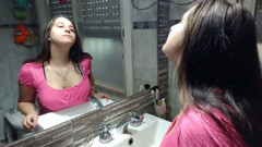 Bubblegum Chewing at Mirror - Bunny Looner