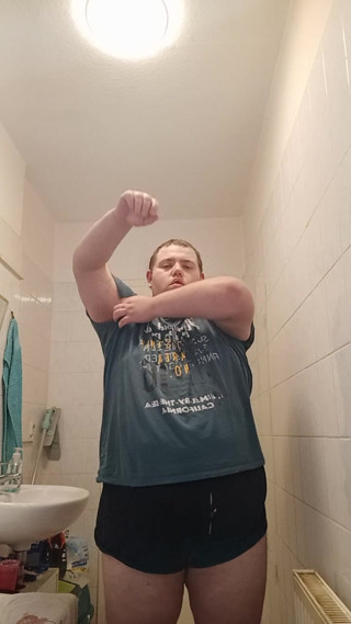 Horny self-jerked off