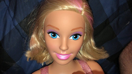 Cum On Barbie Styling Head 2