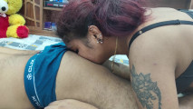 Girl ass kiss and lick by boy then girl kissing boy ass hot romance