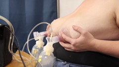Breast Milk Pumping From the Side