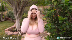 Codi is big-boobed & pink