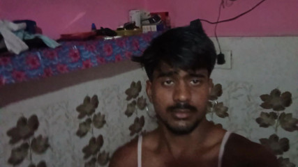 Black faced man's thick penis