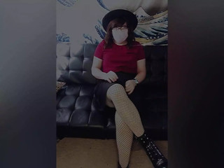 Lauren solo in crop top and pantyhose thumbnail