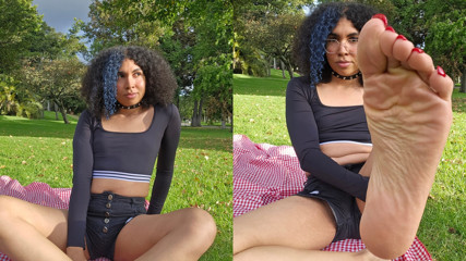 In the Park showing my Feet (A SFW Video) thumbnail