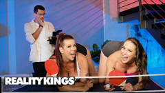 REALITY KINGS - Alexis Fawx And Cherie Deville Play Strip Ping Pong And Fuck Their Cameraman