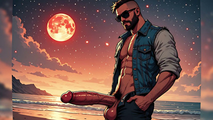 Cocks Out at Beach (ai)