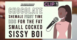 Clip 1 the ebony princess first time chocolate dick for the fat white boi