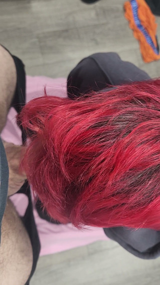Red Haired Slut Sucks Dick