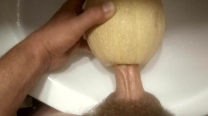 Melon fucking and cum inside outside