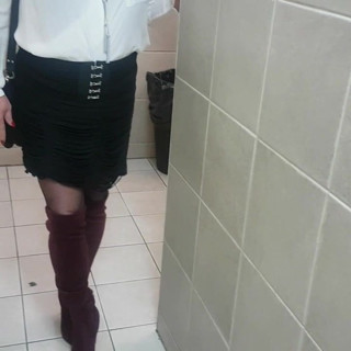 Caught her in rhe bathroom