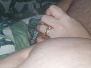 Step mom surprised step son by touching his dick 