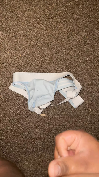 Black Cub Cums On Jockstrap