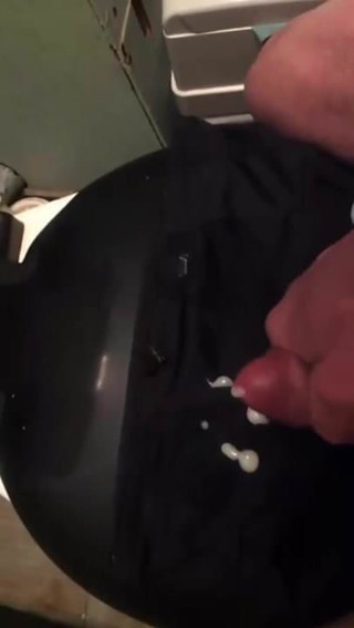 Cumming on black panties