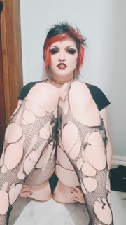 Sneaky Little Goth Slut Secretly Masturbates in the Family Bathroom