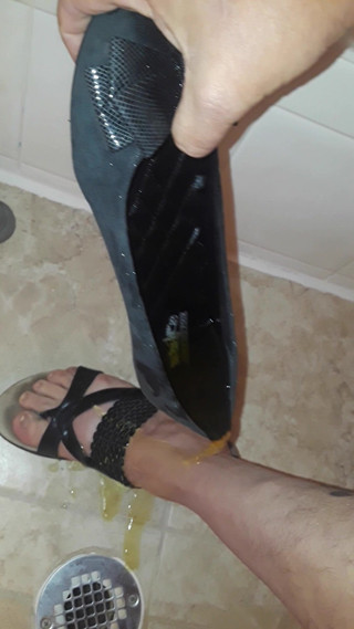 pissing Betty new flats (her request)