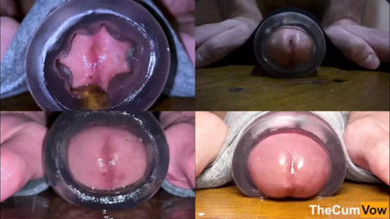4 CUMSHOTS in 25 Seconds - Closeups