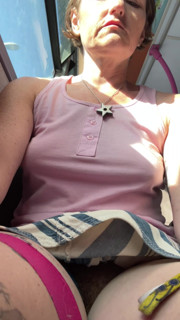 Commando in a miniskirt gives easy pussy access on the bus, and makes my fingers smell amazing!