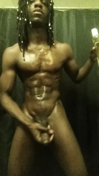 BBC Stroking With Loads Of Oil