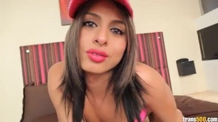 Sexy Sara Mendez masturbate her horny shemale ass