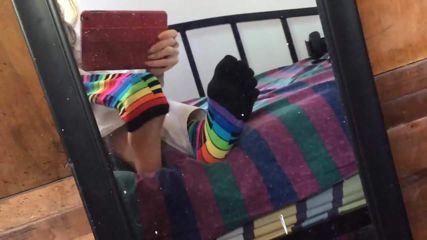 Taking off my Toe Socks - Watch my barefeet