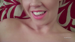 Fucking Scarletts smooth shaved pussy before she drains the cum from me