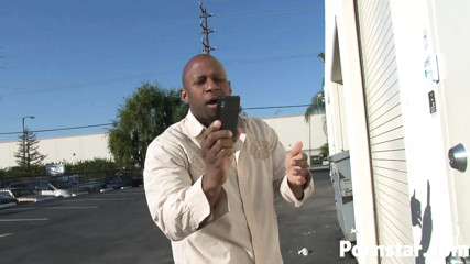 Busty BBW Julie Cash Sucks Black Delivery Boy's Dick