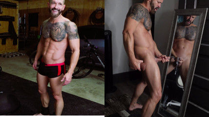 Cumming On The Mirror!