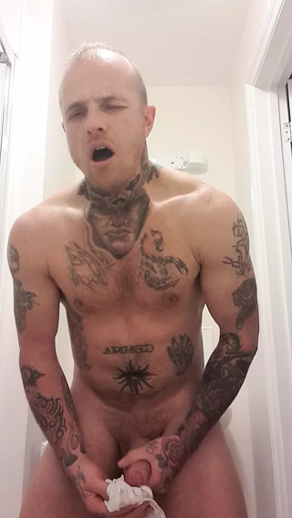 Masturbating