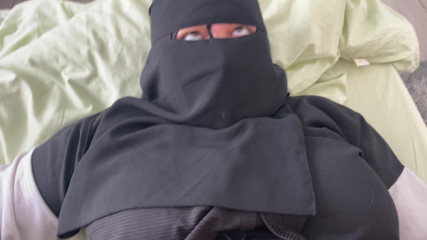 Oh my God, I had sex with a babe Arab woman wearing a hijab and sexy sheer socks.