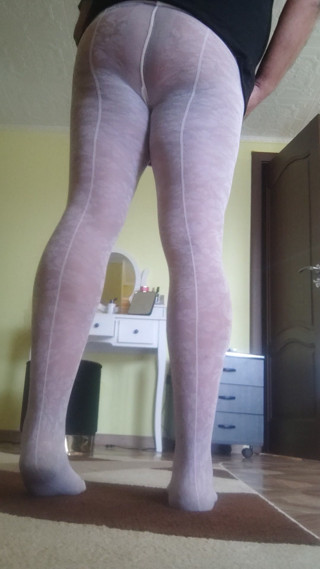 Cock in pantyhose