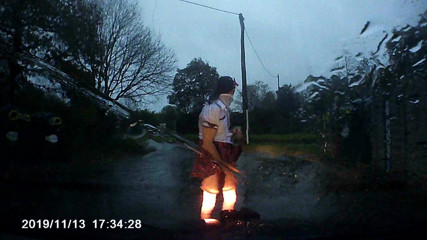 a rainy and cold winter day, but was too horny
