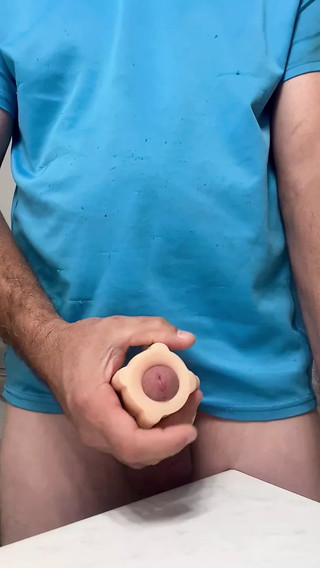 Fucking my tight flesh light sex toy